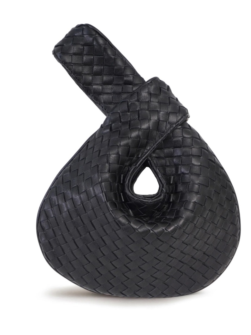 Milaner - Rebecca Mini Woven Bag Black Nappa Leather